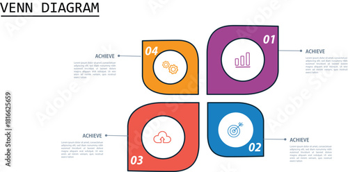 Infographic chart template modern style