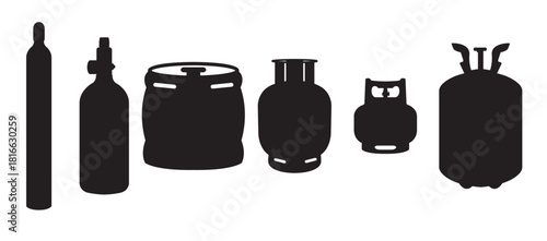 gas cylinder vectors gas tanks