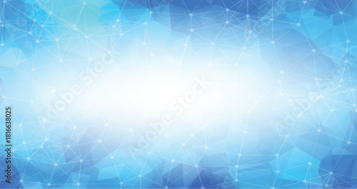 Dark Blue low poly background. Polygonal design pattern. Bright mosaic modern geometric design, Creative Design Templates. Connected lines with dots.