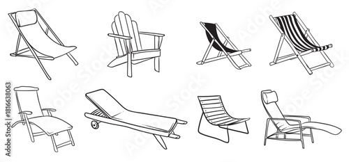 Deck Chair Vector