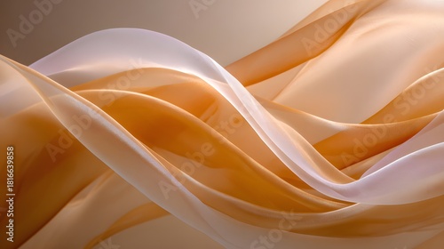 Wallpaper Mural Elegant Flowing Fabric Waves Abstract Background. Torontodigital.ca