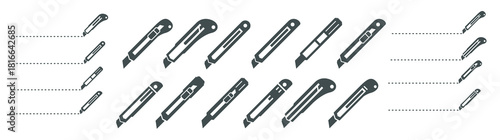 cut here cutter vector 