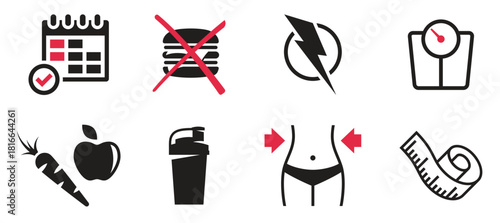 diet icons set
