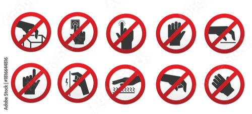 do not touch sign vector 