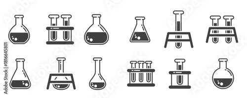  erlenmeyer icons vector