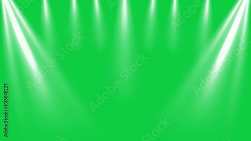 Stage light sweeping effect on green screen for VFX and chroma key