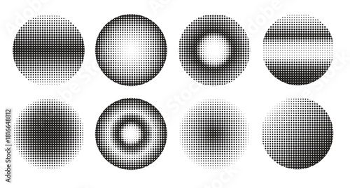 halftone element in circle 