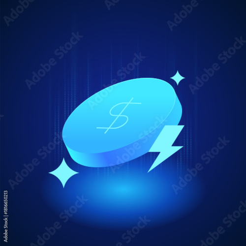 Banking icon. Withdraw cash without commission