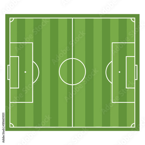 Overhead Soccer Football Field Vector