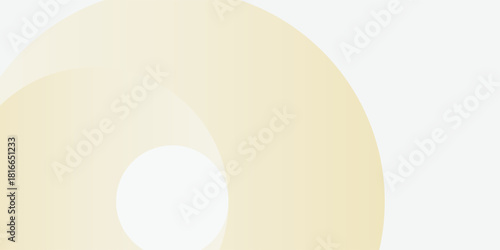 Abstract Circles Pale Yellow Background Cream and White Circles with Overlapping Shapes creating a Minimalist Backdrop for Presentation Use