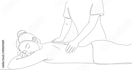 Relaxing therapeutic massage session for a woman in a spa setting