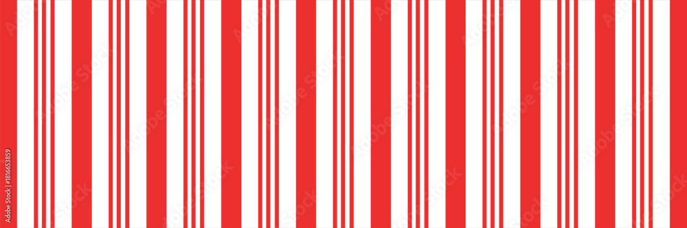 Naklejka premium Seamless Christmas candy red stripes pattern. Striped candy cane background. Christmas gift pattern. Winter holiday stripes background. Christmas gift wrap print.