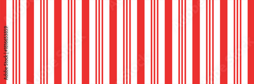 Seamless Christmas candy red stripes pattern. Striped candy cane background. Christmas gift pattern. Winter holiday stripes background. Christmas gift wrap print.