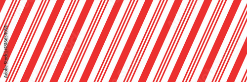 Seamless Christmas candy red stripes pattern. Striped candy cane background. Christmas gift pattern. Winter holiday stripes background. Christmas gift wrap print.
