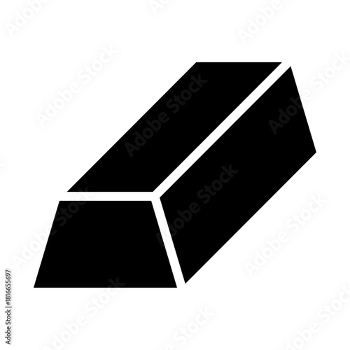 Gold Bar Silhouette Icon – Vector Transparent