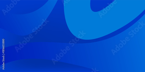 Vector Background with Abstract Blue Waves. Geometric Minimalist Banner.