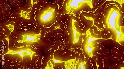 Wave Liquid Colorful Bubble Background — Fluid Motion Abstract Video Texture