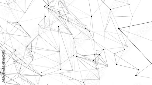 Plexus technology background, flowing lines and dots. Connected net, structure. Artificial intelligence. AI Data connection. Loop