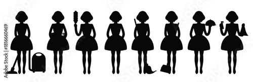 french maid vectors 