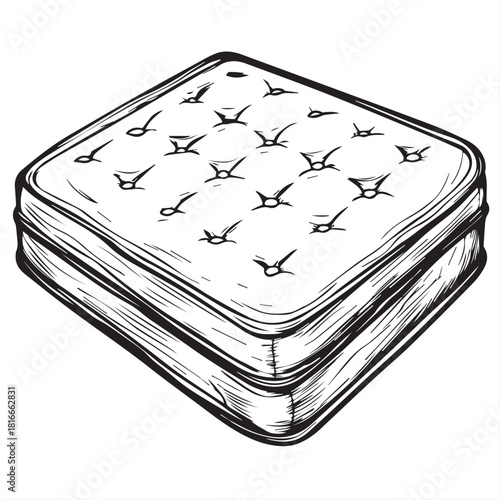 vector illustration of a mattress