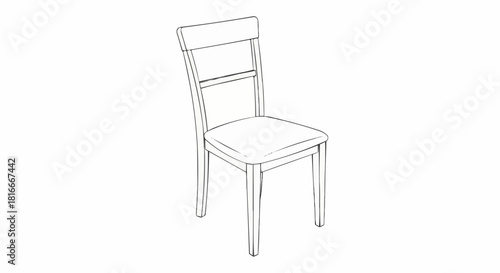 Elegant wooden chair with a comfortable seat and a supportive backrest.