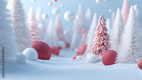 Christmas Themed Background With Copy-space and Vibrant Festive Colours