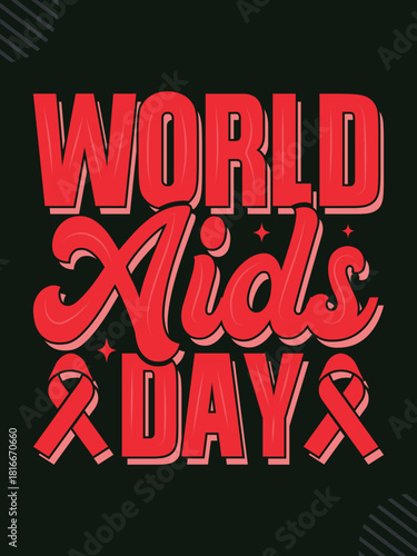 World aids day t-shirt design