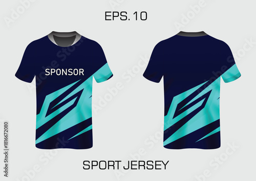 Sport Jersey Design Template for Custom Branding and Team Sponsorship Opportunities