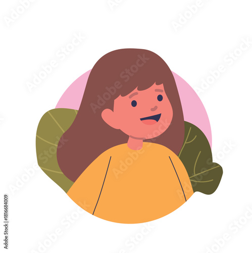 Preschool girl child natural avatar