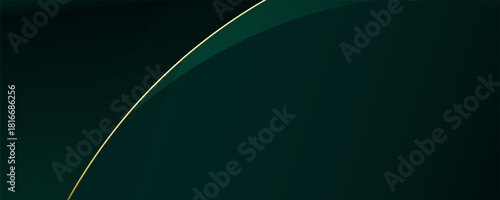 green abstract background design with elegant golden elements. modern trendy design