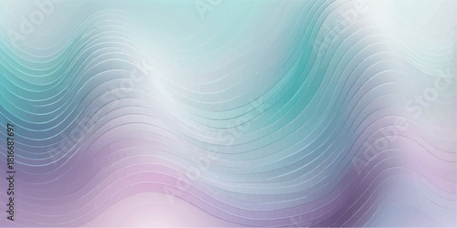 Abstract colorful light waves and lines create a soft blue, pink, and green digital art vector pattern background illustration