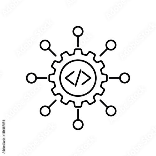 Icon a integration, isolated against a clean background.