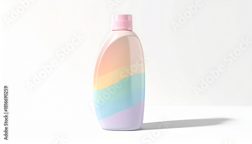Pastel Care Bottle with Soft Backdrop: A Minimalist Composition of Beauty, Texture, and Product Elegance, Captured in a Clean Scene for Skincare, Wellness, and Modern Packaging Presentation