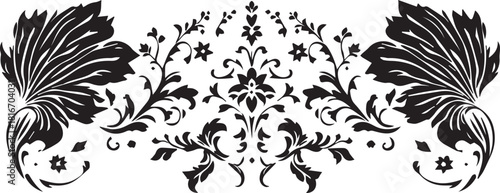 Floral Elegance: Intricate floral patterns artfully dance across the image, their elegant forms weaving a tale of beauty, grace, and refined design. 