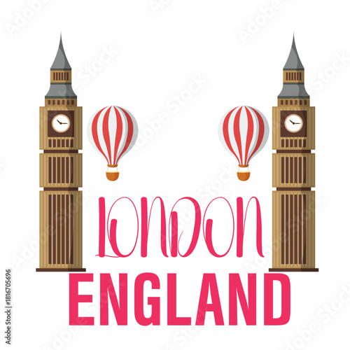 Big ben, london tower with boolean  vector illustration t shirt and hoodia design Ai file 