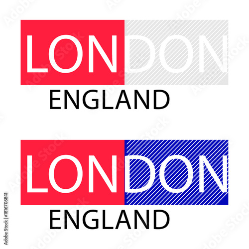 Tpygraphic London england tshirt logo concept design vector illustration 