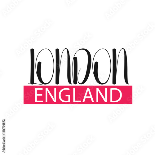 typgraphic London england tshirt logo concept vector illustration design 