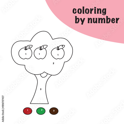 Coloring by number for kids
