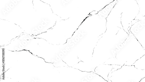 Abstract black grunge cracks and marble texture on white background graphic isolated on transparent background, Vector, illustration