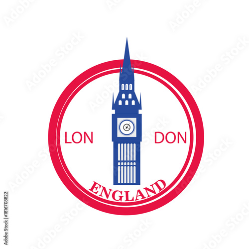 Retro london tower vector illustration t shirt logo concept design 