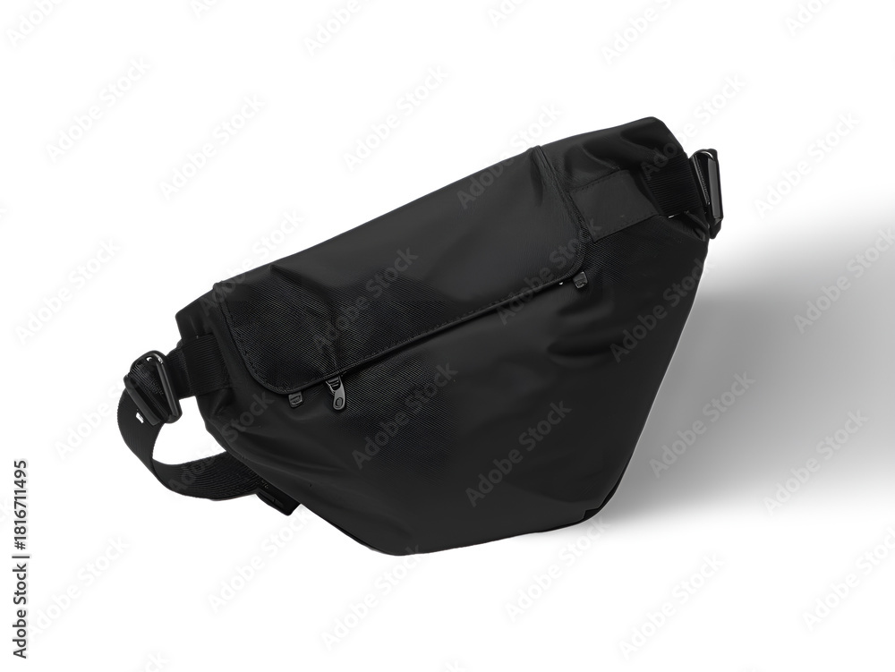 Fototapeta premium Minimalist Black Urban Sling Bag for Everyday Carry