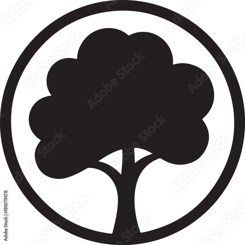 Anatomical human internal organ vector icon showing a kidney or lung lobe in a clean round shape