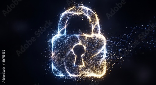 Digital Lock Security: Glowing Particle Protection