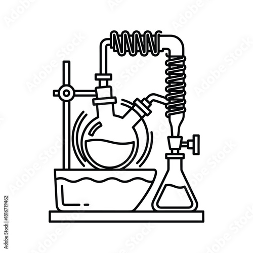 Black and white line icon of a commercial refrigerator or cold storage unit with snowflake symbol and text label