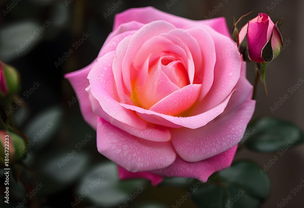 Fototapeta premium A view of a Pink Rose