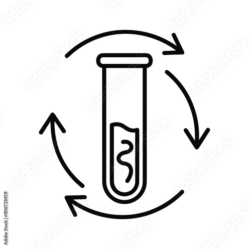 Set of black line icons representing signature, check mark, wireless signal, and approval stamp isolated on