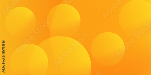 Abstract orange background with circles. Vector illustration