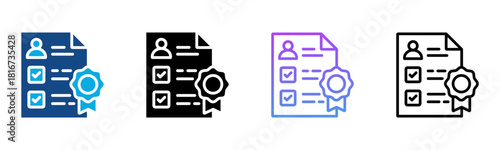 Criteria Icon Multiple Style Vector Illustration
