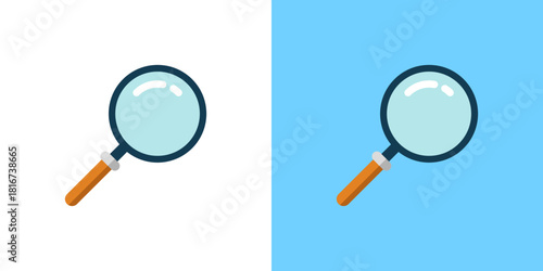 Illustration of a magnifying glass icon. Zoom icon professionally. Search tool symbol
