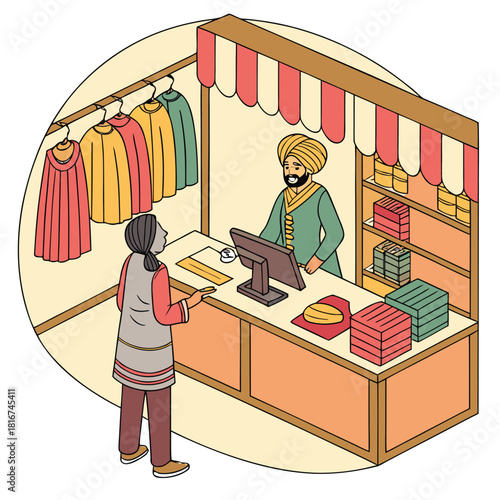 a attractive clothing store